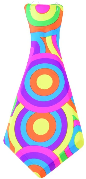 Jokomisiada AWESOME colorful TIE with elastic band for a ball, party, carnival ZA0681
