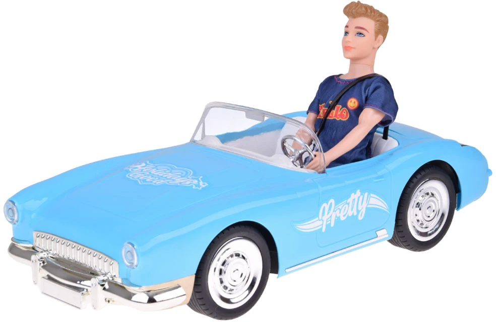 Jokomisiada Nuotolinio valdymo automobilis Retro Cadillac su lėle – stilingas vairuotojas, važiuok su klase RC0746