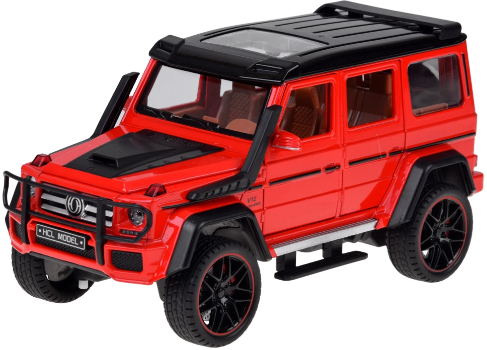 Jokomisiada Nuotoliniu būdu valdomas metalinis Brabus G800 automobilis su atsidarančiomis durelėmis ir LED žibintais RC0771