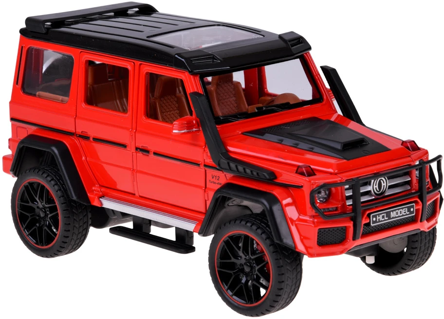 Jokomisiada Nuotoliniu būdu valdomas metalinis Brabus G800 automobilis su atsidarančiomis durelėmis ir LED žibintais RC0771