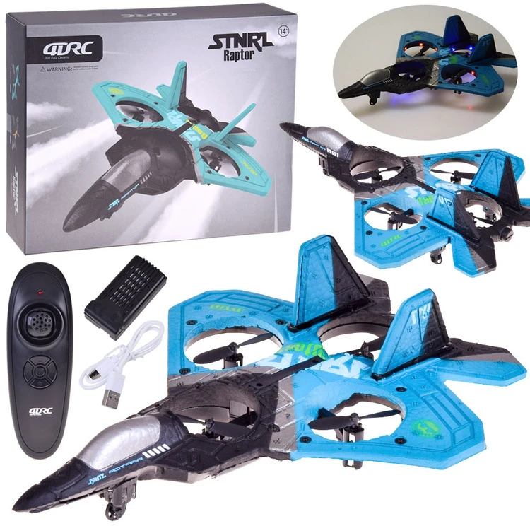 Jokomisiada Remote Controlled Fighter Drone Raptor Light Quadcopter RC0726 NI