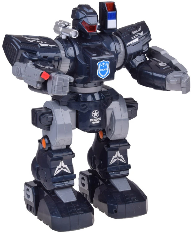 Jokomisiada Remote-controlled POLICE ROBOT - walks, dances, shoots and lights up RC0731