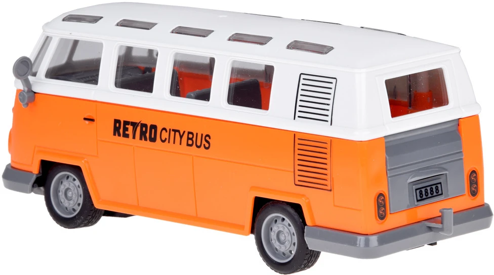 Jokomisiada Šviečiantis autobusas RETRO CITY BUS, valdomas nuotolinio valdymo pulteliu RC0677