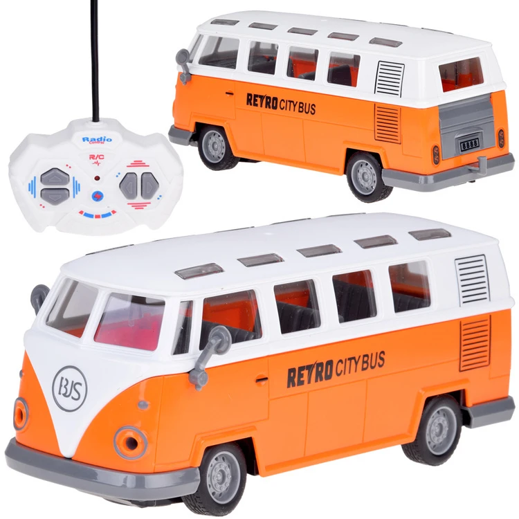Jokomisiada Šviečiantis autobusas RETRO CITY BUS, valdomas nuotolinio valdymo pulteliu RC0677