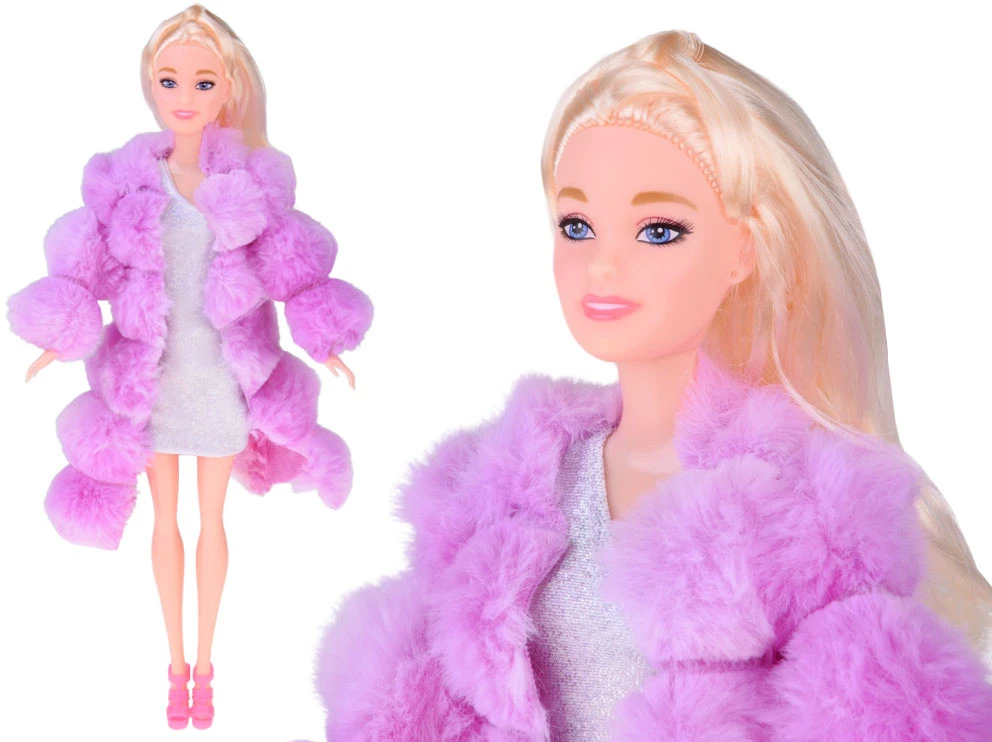 Jokomisiada Remote-Control Retro Cadillac Car + Elegant Doll in Fur RC0745