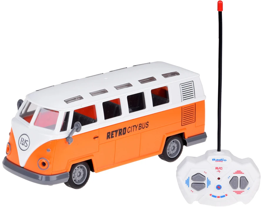 Jokomisiada Šviečiantis autobusas RETRO CITY BUS, valdomas nuotolinio valdymo pulteliu RC0677