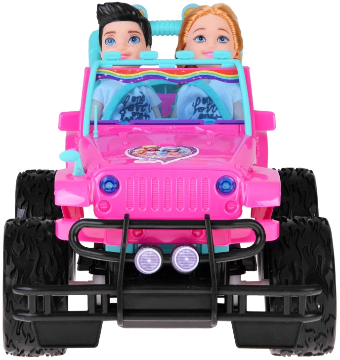 Jokomisiada Remote-controlled Rožinis CAR for dolls + boy and girl RC0734
