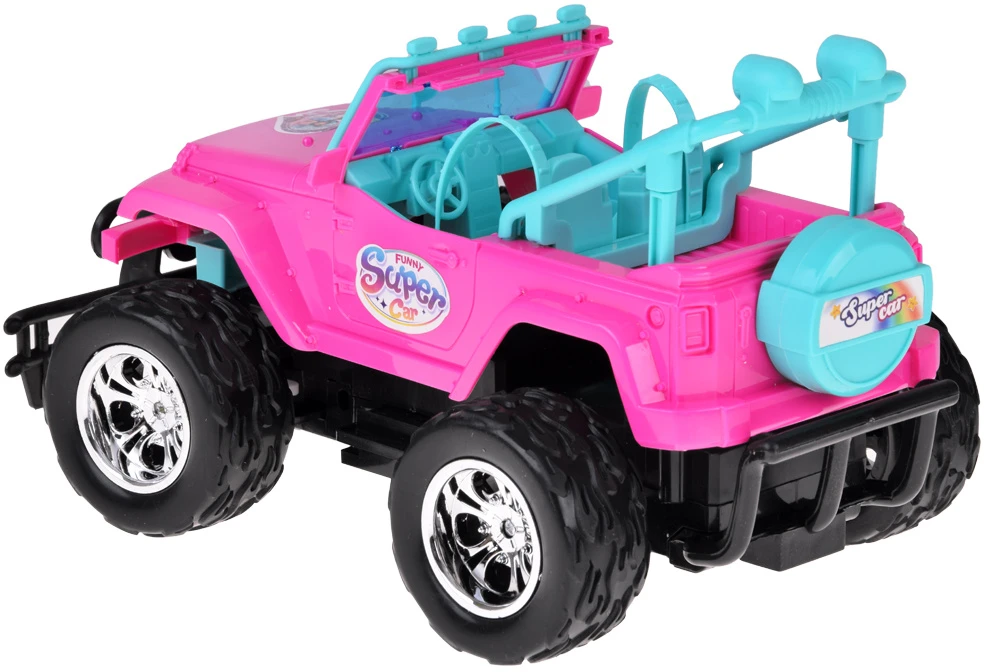 Jokomisiada Remote-controlled Rožinis CAR for dolls + boy and girl RC0734