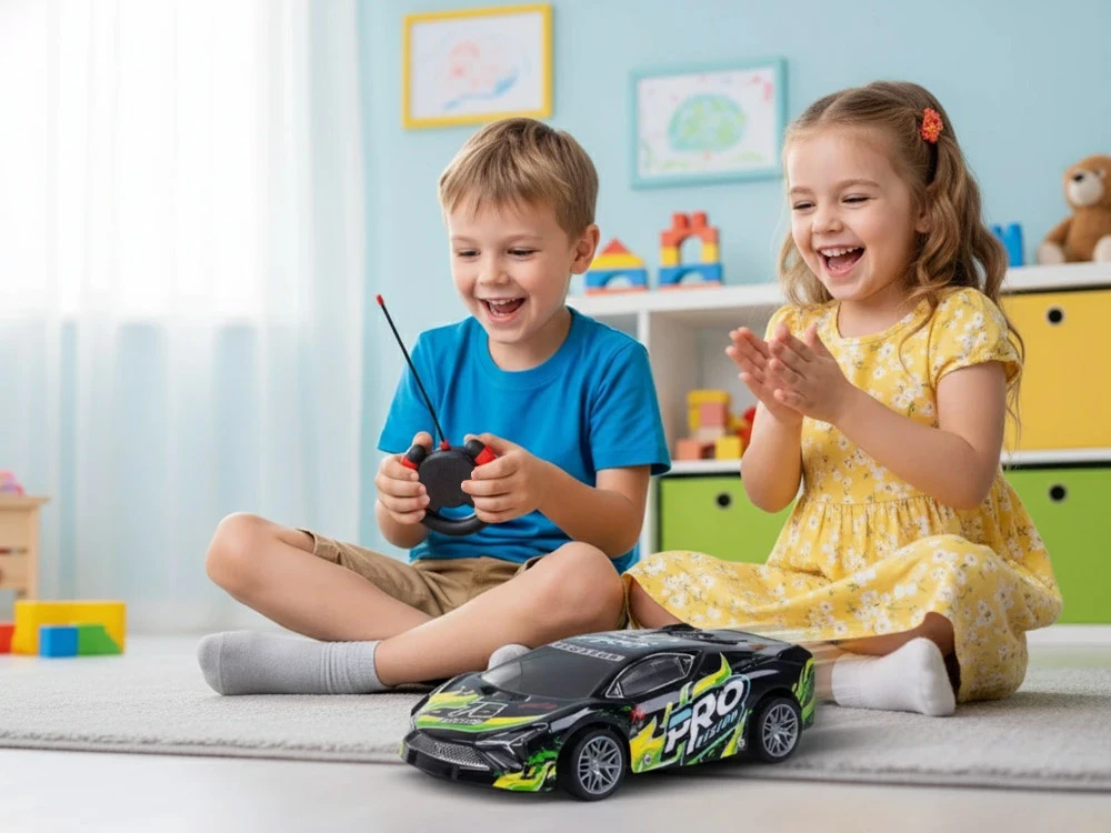 Jokomisiada Nuotolinio valdymo sportinis automobilis su apšviestu kėbulu 1:18 RC0754 NI