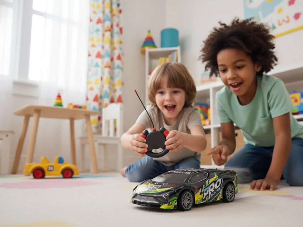 Jokomisiada Nuotolinio valdymo sportinis automobilis su apšviestu kėbulu 1:18 RC0754 NI