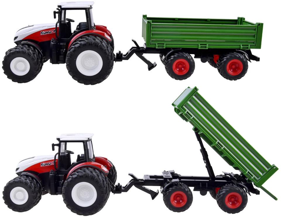 Jokomisiada Remote control tractor + žalias trailer RC0602
