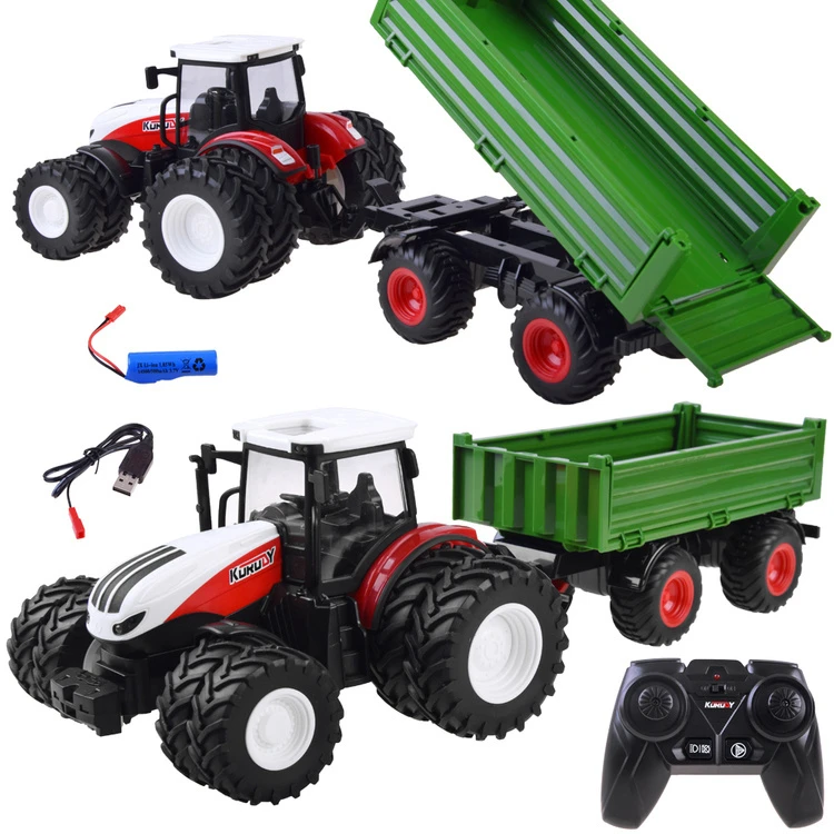 Jokomisiada Remote control tractor + žalias trailer RC0602