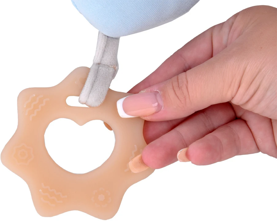Jokomisiada Crib Hanging Toy with Teddy and Teether – Newborn Gift ZA5878