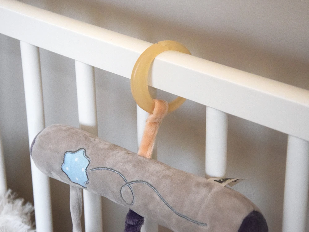Jokomisiada Crib Hanging Toy with Teddy and Teether – Newborn Gift ZA5878