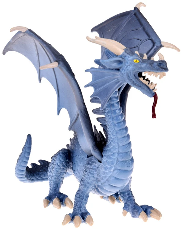 Jokomisiada Gray Dragon Figurine Didingas drakonas su lanksčiais sparnais ZA5016