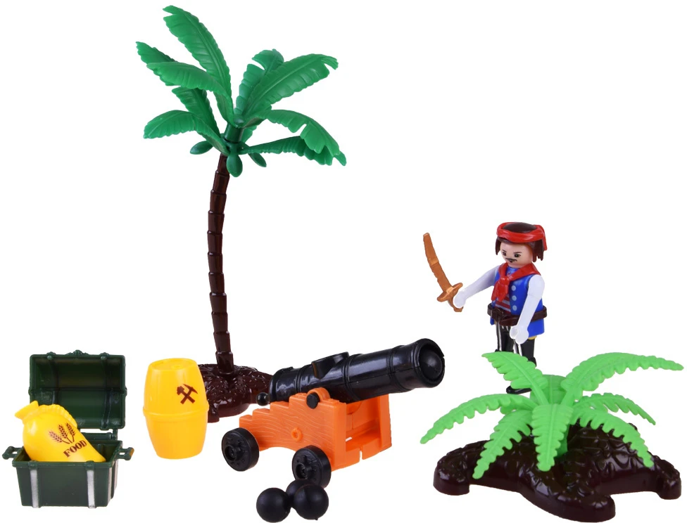Jokomisiada Piratų laivo figūrų rinkinys patrankos garsas