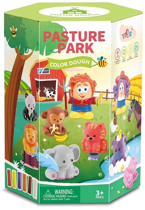 Jokomisiada Kūrybinis plastilino rinkinys, 6 spalvos, gyvūnai, pelėsiai