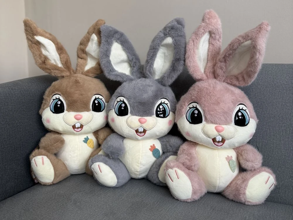 Jokomisiada Plush rabbit 40 cm. Charming ruda CARAMEL with foldable ears ZA5922