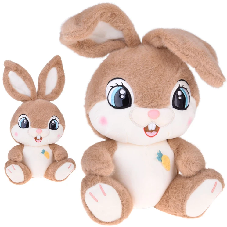 Jokomisiada Plush rabbit 40 cm. Charming ruda CARAMEL with foldable ears ZA5922