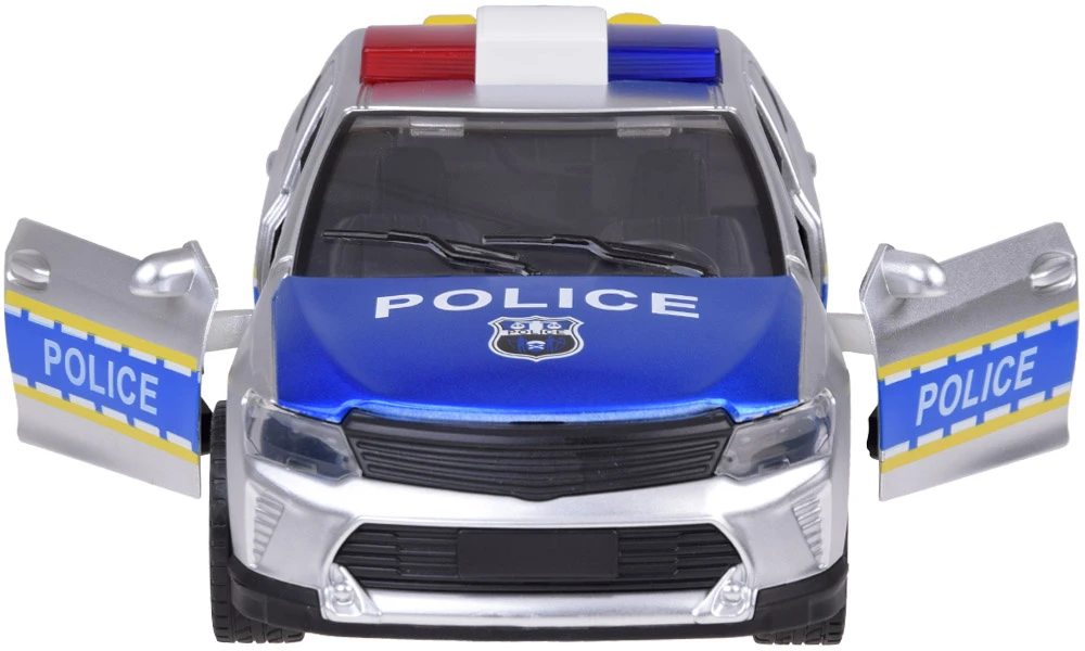Jokomisiada Policijos automobilis policijos automobilis skleidžia šviesos garsus atidarant duris ZA5221