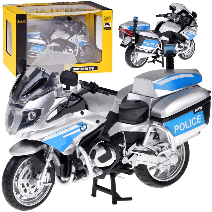 Jokomisiada Police Motorcycle Model BMW R1250 RT-P 1:12 Police Motorbike ZA5951