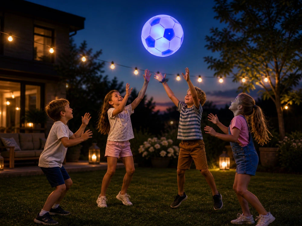 Jokomisiada Inflatable LED Ball for Kids 67 cm – Lightweight, Glowing, Perfect for Play SP0869