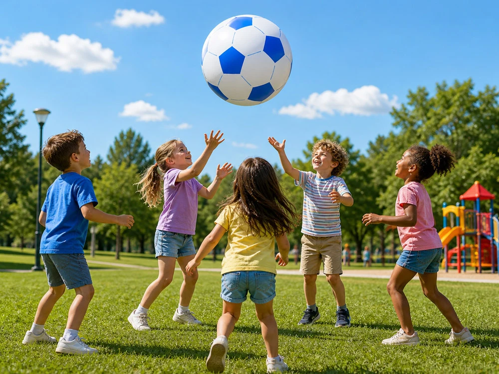 Jokomisiada Inflatable LED Ball for Kids 67 cm – Lightweight, Glowing, Perfect for Play SP0869