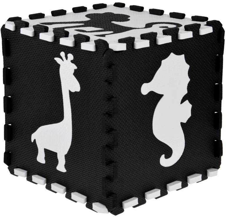 Jokomisiada Dėlionė FOAM Contrast Mat Animals Shapes