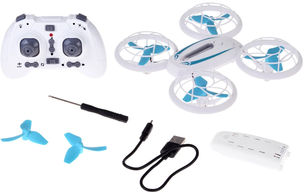 Jokomisiada AEF41 kvadrokopterio LED dronas su nuotolinio valdymo pultu, įspūdinga akrobatika, lengvas valdymas RC0737