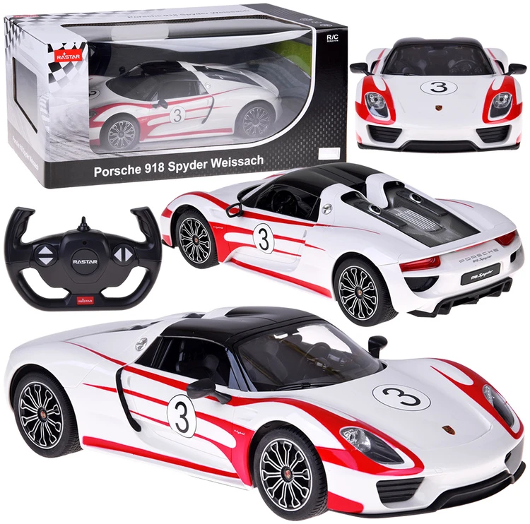 Jokomisiada Rastar nuotolinio valdymo automobilis Porsche 918 Spyder 1:14 nuotolinio valdymo pultas su šviesomis