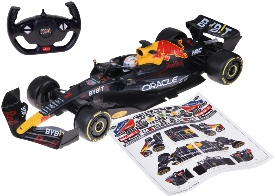Jokomisiada Rastar RB18 F1 automobilio nuotolinio valdymo modelis „Raudona Bull Racing“ 1:12