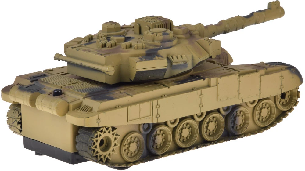Jokomisiada RC Tank with Remote Control, Rotating Turret, Lights, Realistic Sound