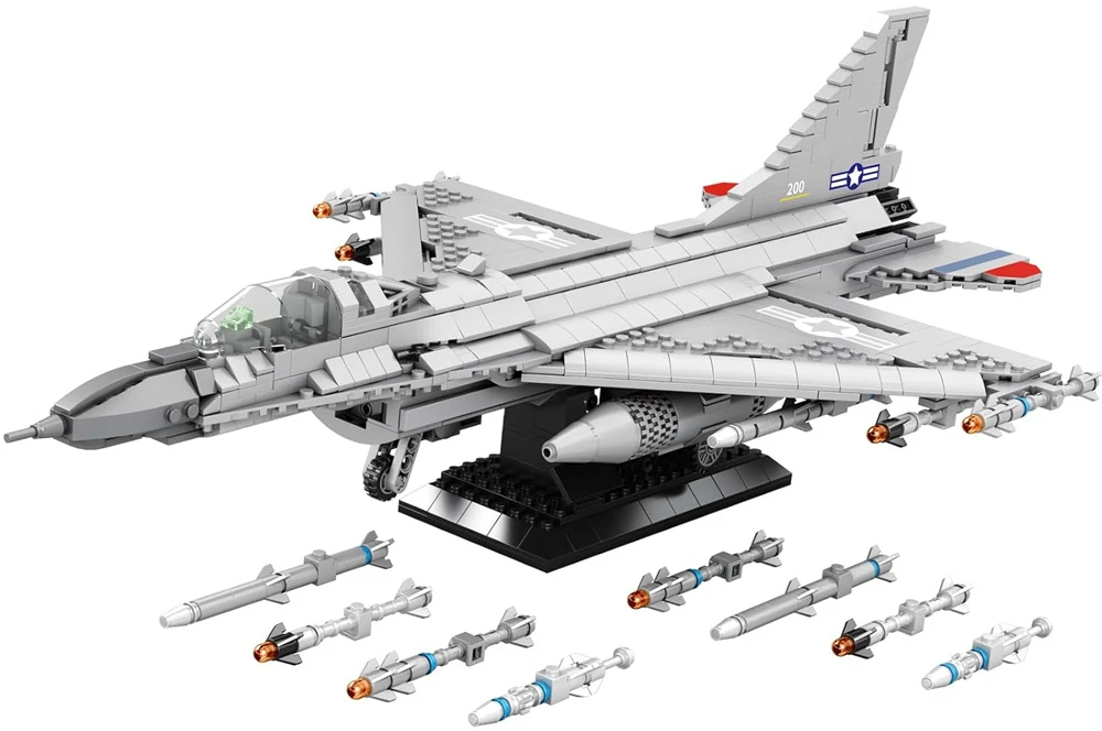 Jokomisiada Reobrix F16 naikintojas lėktuvų statybos blokeliai