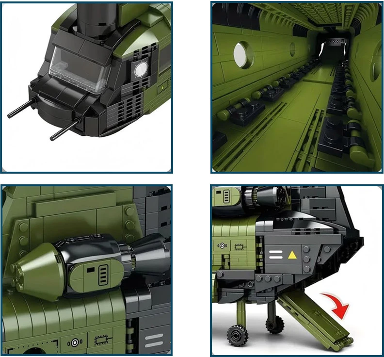 „Jokomisiada Reobrix“ licencijuoti statybiniai blokai CH-47 „Chinook“ sraigtasparnis, 1458 vnt. ZA5802