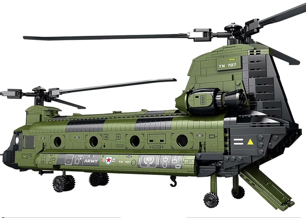 „Jokomisiada Reobrix“ licencijuoti statybiniai blokai CH-47 „Chinook“ sraigtasparnis, 1458 vnt. ZA5802