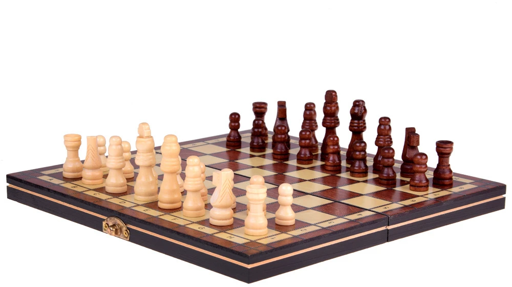 Jokomisiada RINKINYS 3in1 Medinis žaidimas šachmatų šaškės Backgammon dvipusė lenta GR0692