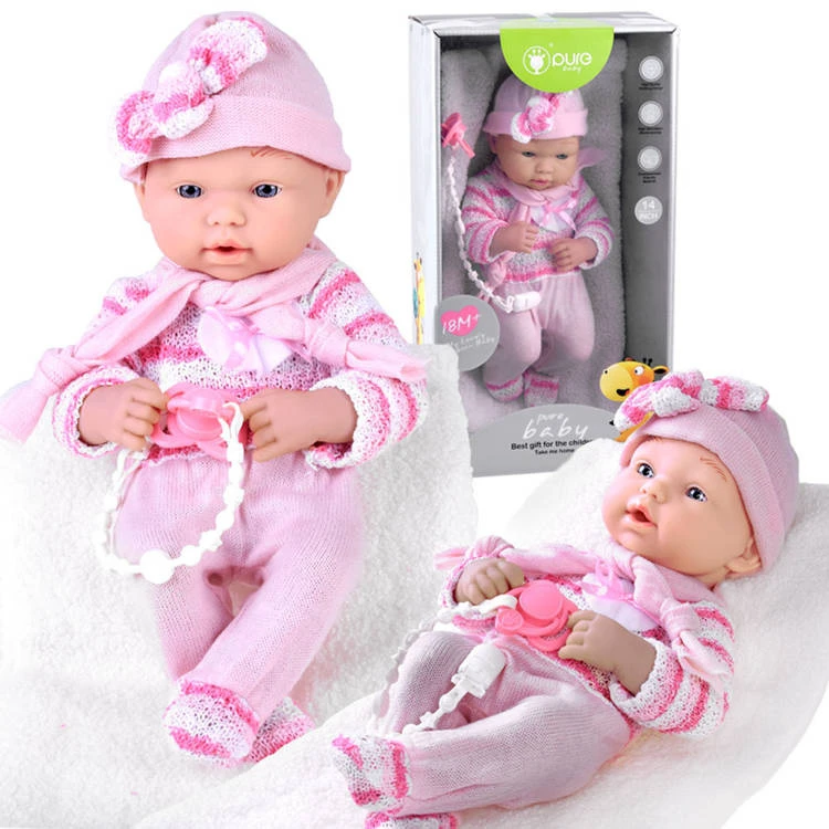 Jokomisiada Rinkinys Rožinė BOBAS Girl Doll Čiulptukas ant grandinėlės + Antklodė ZA4353