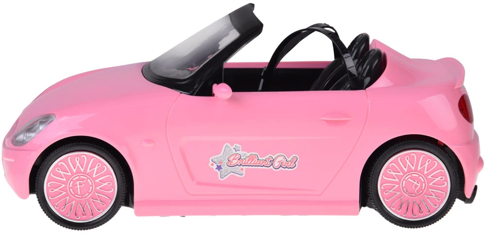 Jokomisiada Rožinė RC Convertible Car with Lights and Remote Control RC0713