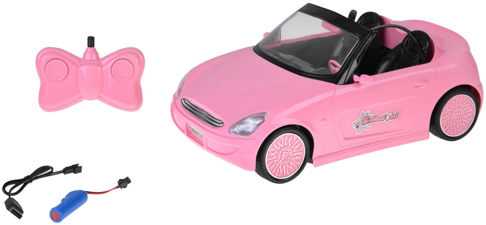 Jokomisiada Rožinė RC Convertible Car with Lights and Remote Control RC0713