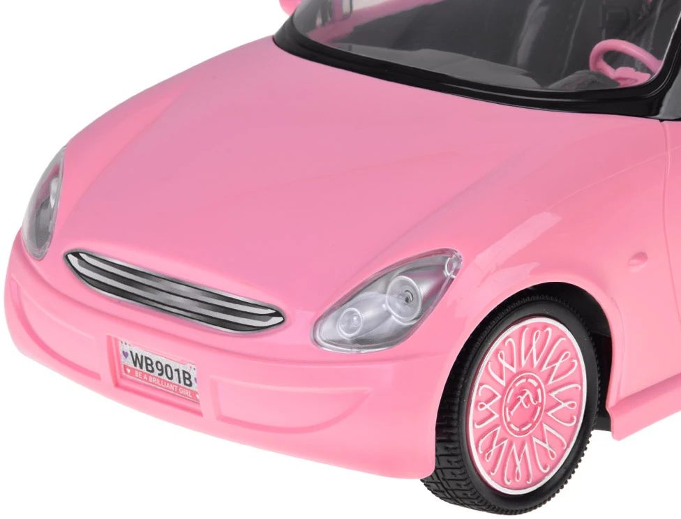 Jokomisiada Rožinė RC Convertible Car with Lights and Remote Control RC0713