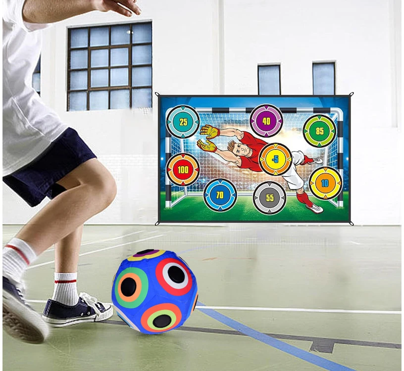 Jokomisiada šaudymo sienos žaidimų rinkinys + šviečiantis futbolo kamuolys ZA5599
