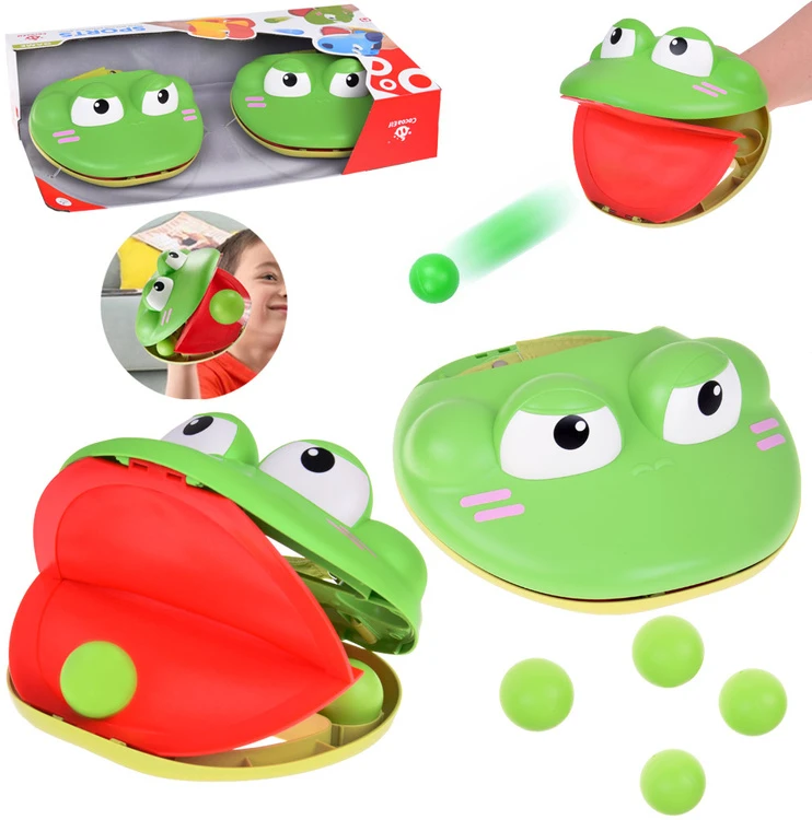 Jokomisiada Shooting glove with launcher x2 arcade game FROG + balls ZA5604