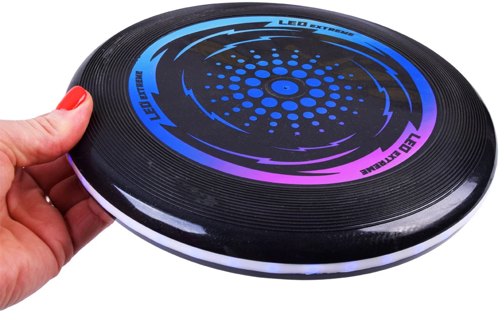 Jokomisiada Skraidantis švytintis LED NSO DISKAS 23cm, skirtas smagiai mėtyti ZA4957