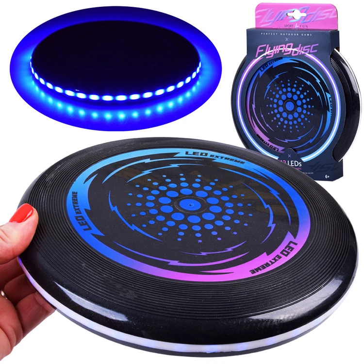 Jokomisiada Skraidantis švytintis LED NSO DISKAS 23cm, skirtas smagiai mėtyti ZA4957
