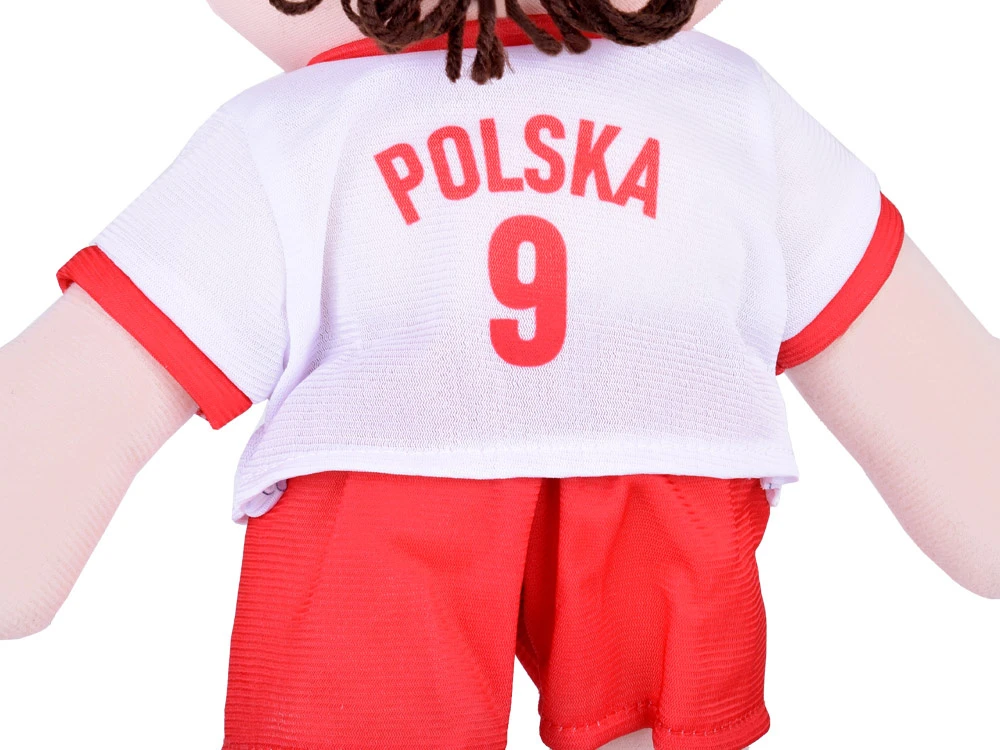 Jokomisiada Rag doll LENKIJOS futbolininkas Nr. 9 - futbolo kamuolys Minkšta medžiaga ZA5477