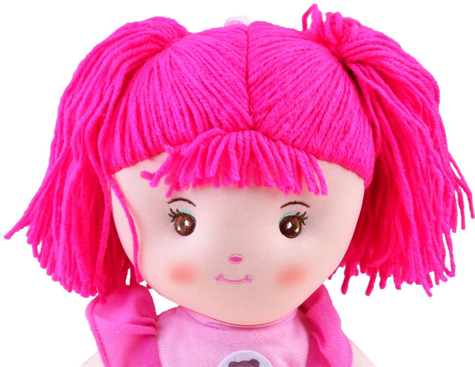 Jokomisiada Zuzia rag doll 33cm in a pink dress ZA3853