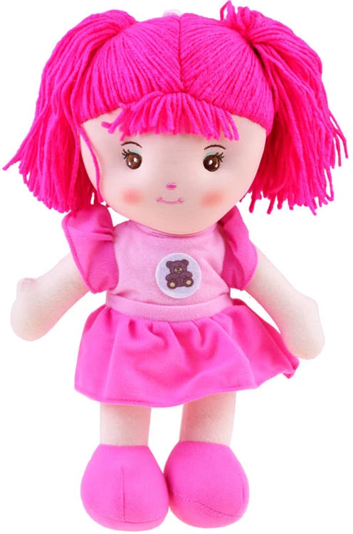 Jokomisiada Zuzia rag doll 33cm in a pink dress ZA3853