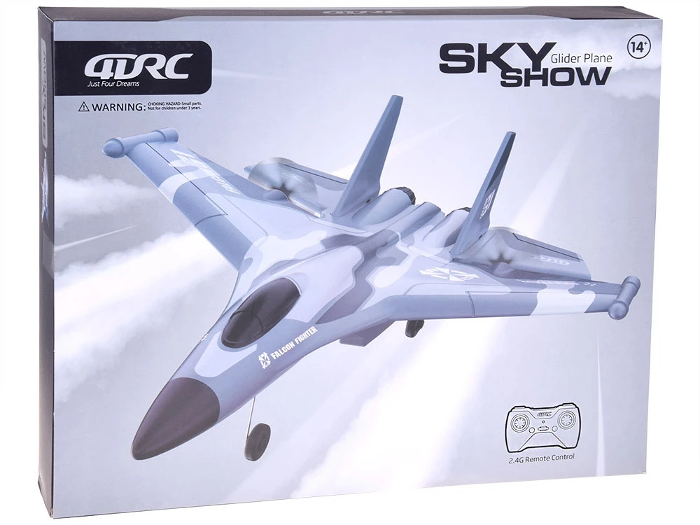Jokomisiada „Sky Show Airplane“ – lengvas sulankstomas putplasčio lėktuvas su LED ir USB varikliu RC0721