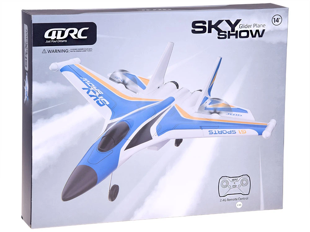 Jokomisiada „Sky Show Airplane“ – lengvas sulankstomas putplasčio lėktuvas su LED ir USB varikliu RC0721