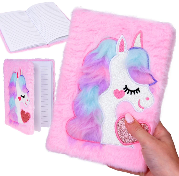Jokomisiada Secret Notebook Diary Rožinė Unicorn with Heart Glitter ZA5338